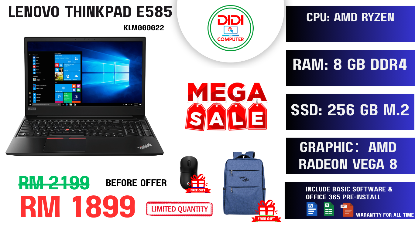 Refurbished LENOVO THINKPAD E585