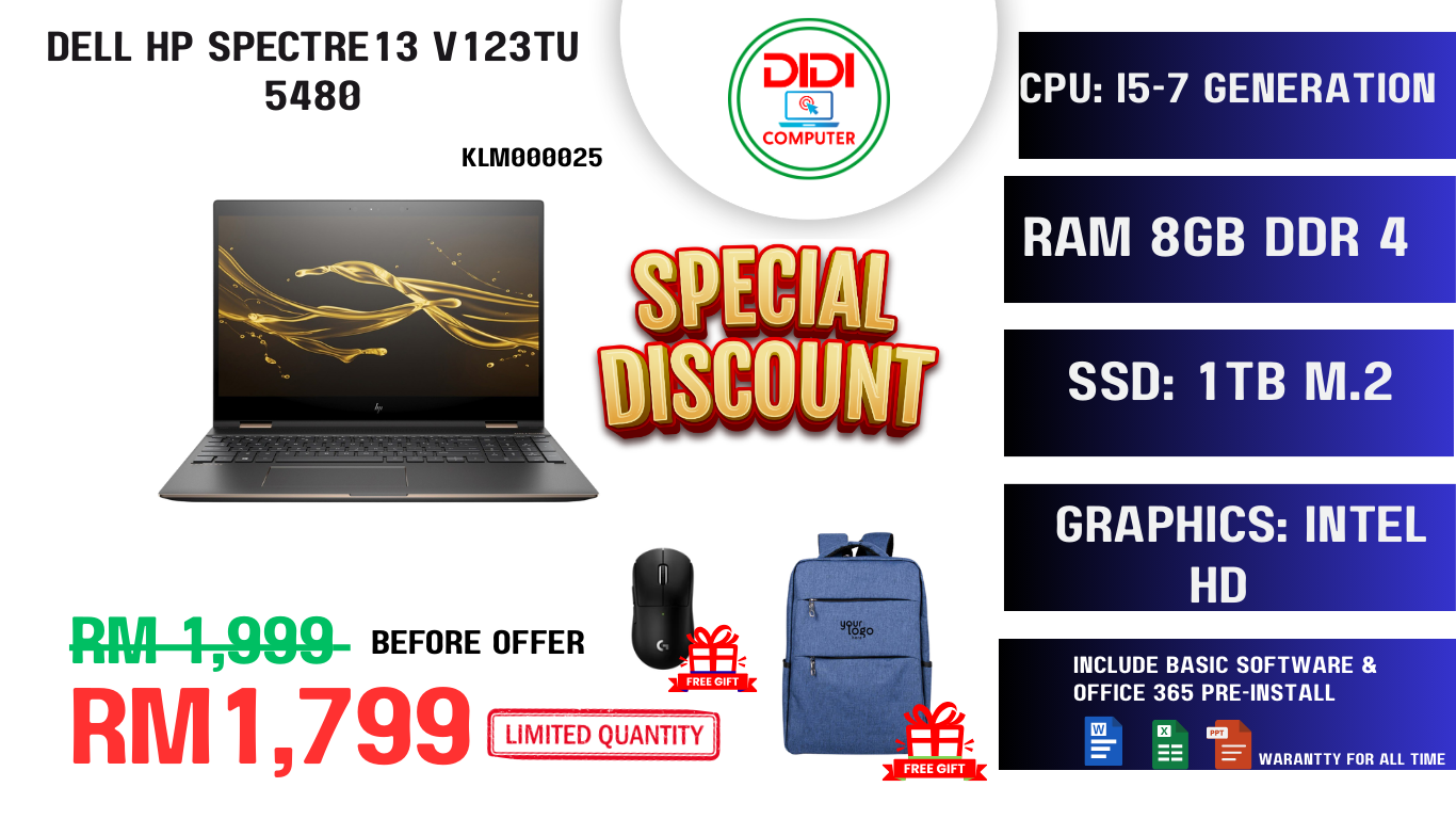 REFURBISHED DELL HP SPECTRE13 V123TU 5480