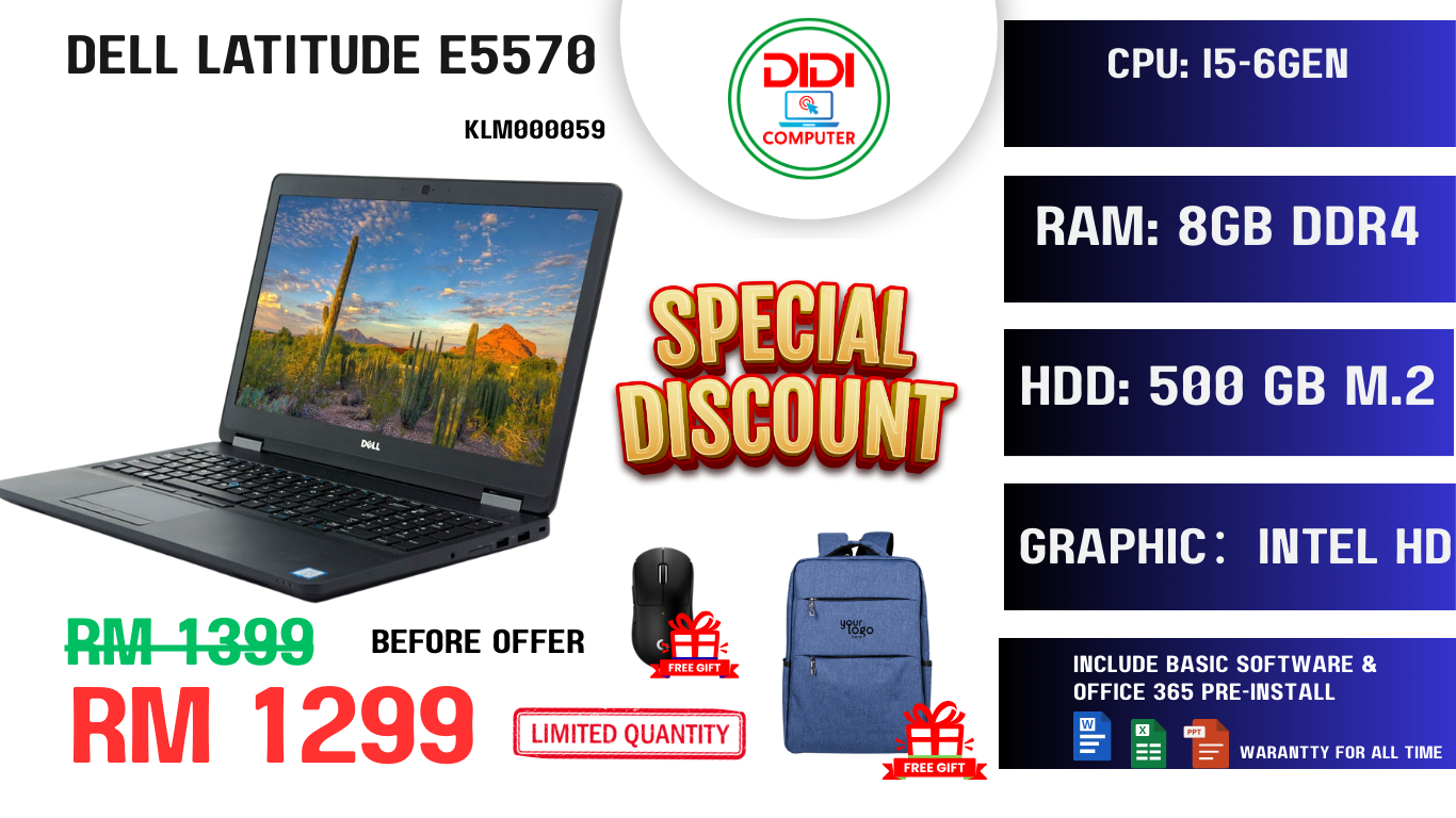 REFURBISHED  DELL LATITUDE E5570