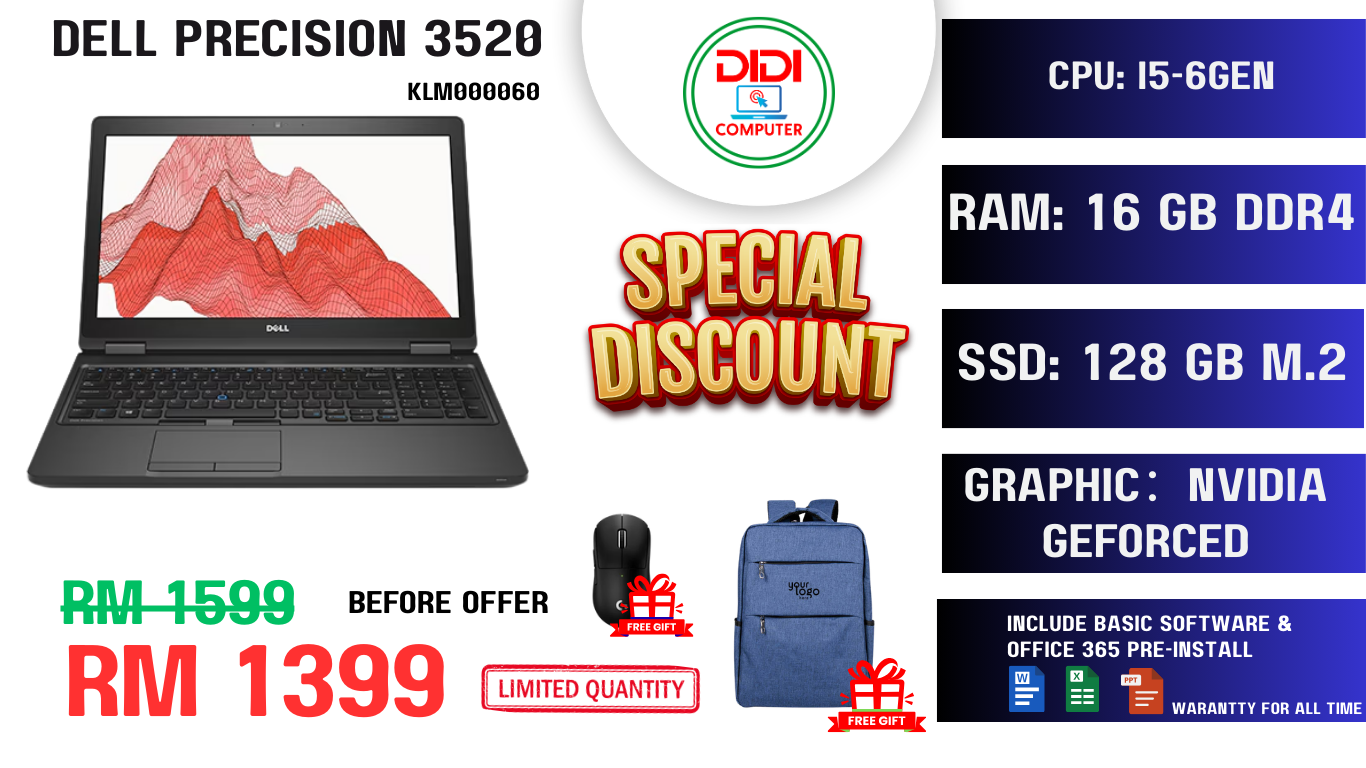 REFURBISHED DELL  PRECISION 3520