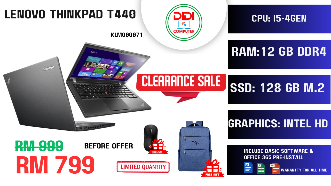 REFURBISHED  LENOVO THINKPAD T440