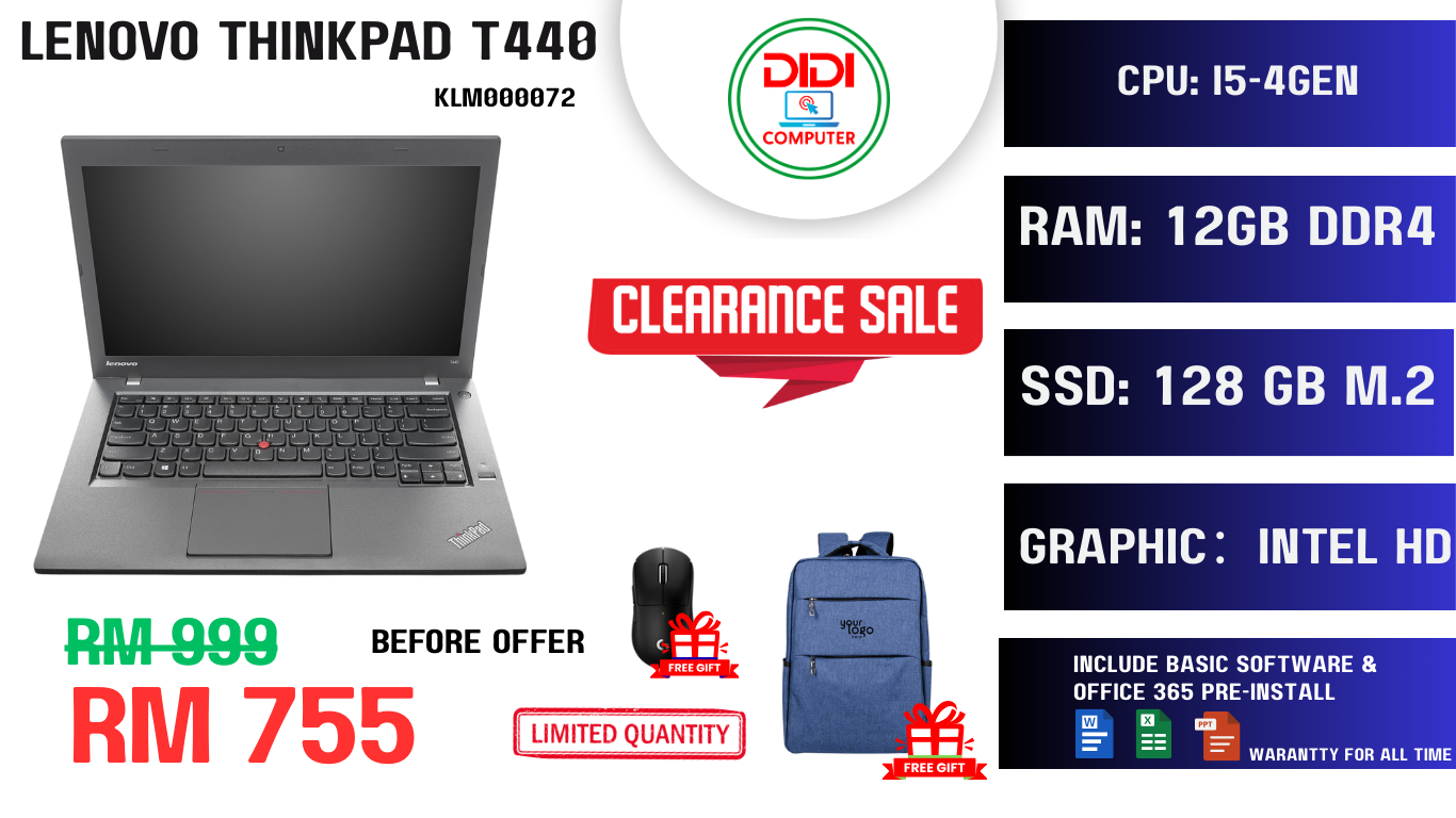 REFURBISHED LENOVO THINKPAD T440