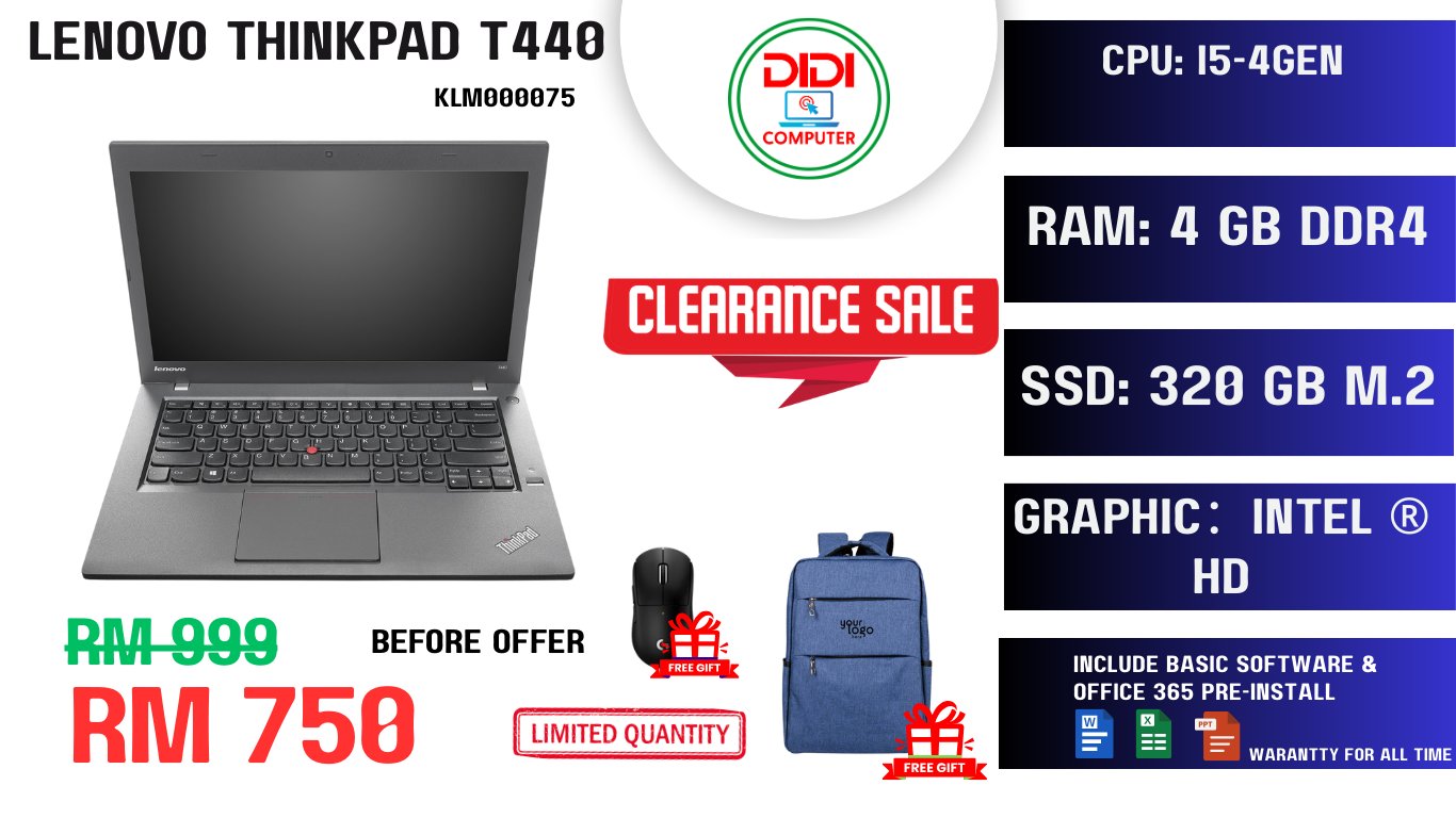 REFURBISHED LENOVO THINKPAD T440