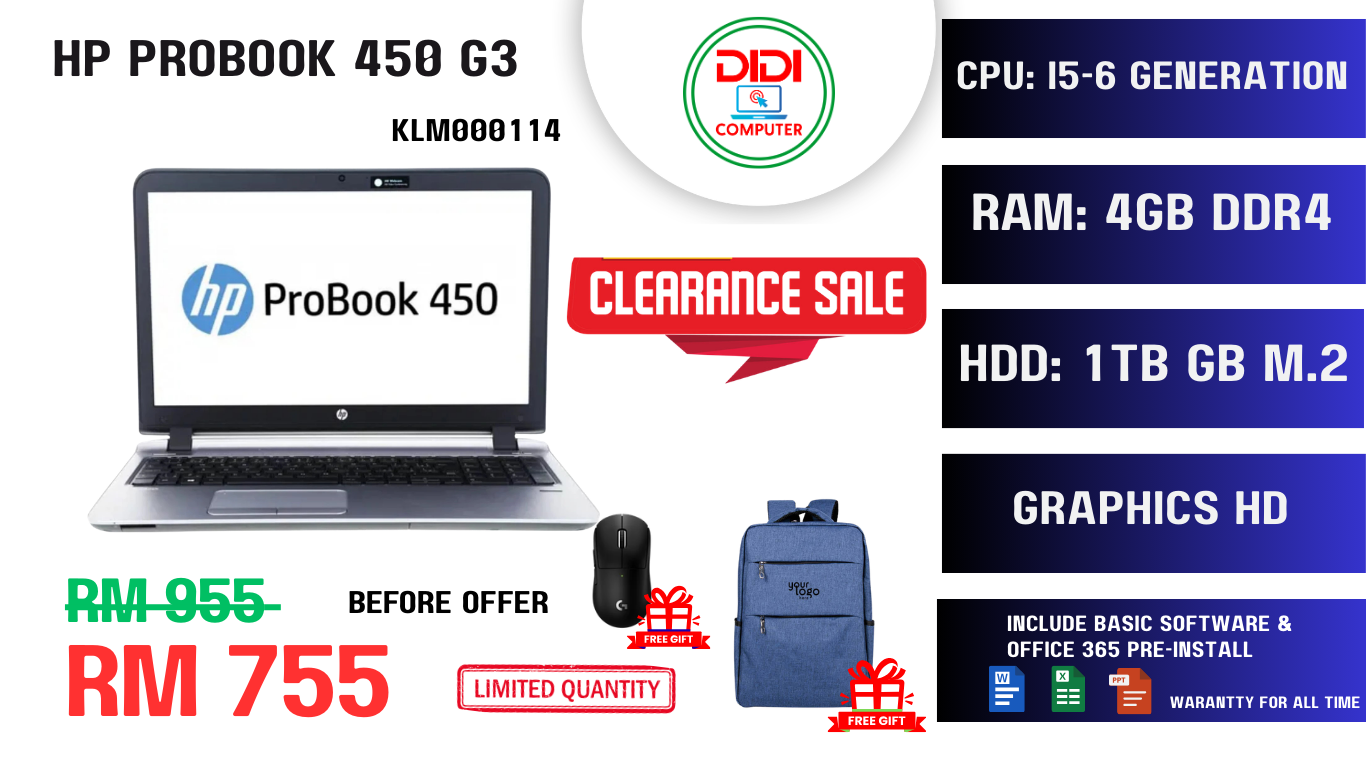 REFURBISHED HP PROBOOK 450 G3