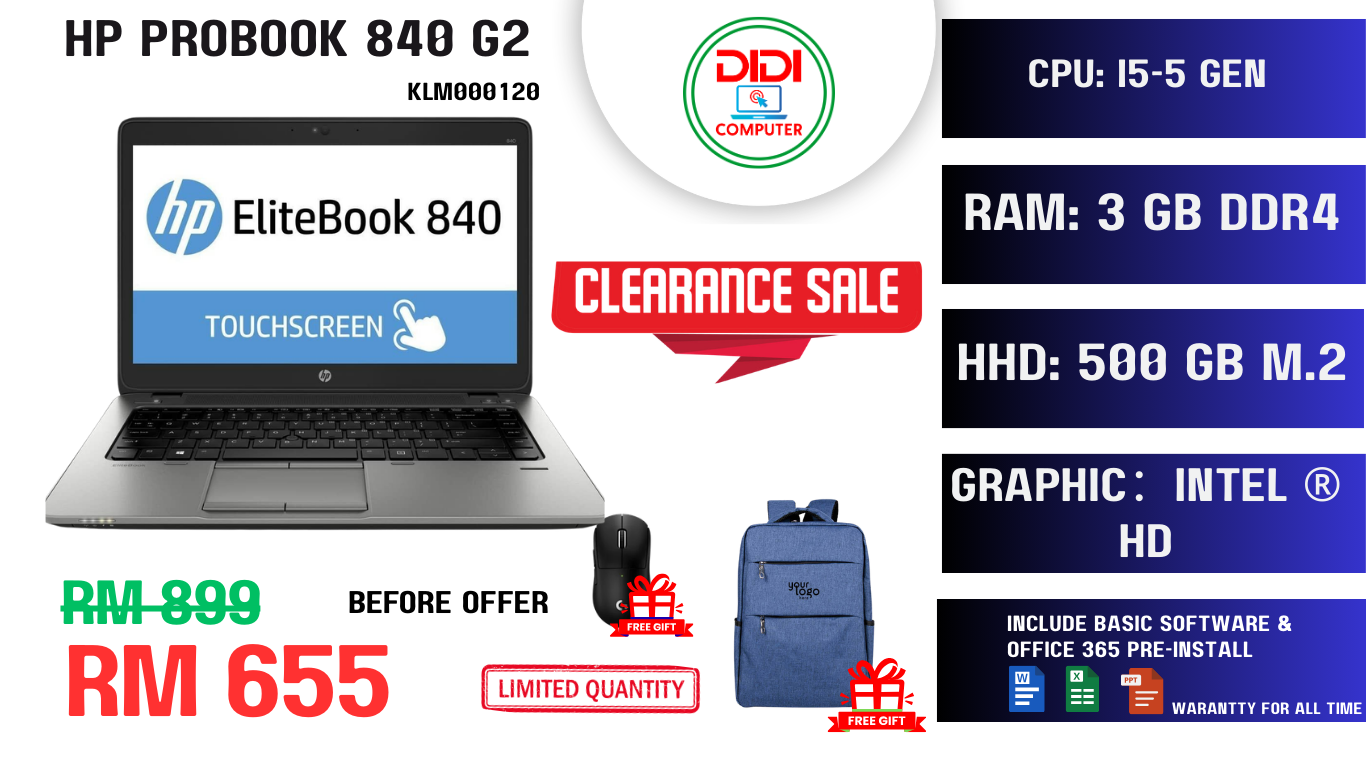 REFURBISHED HP PROBOOK 840 G2