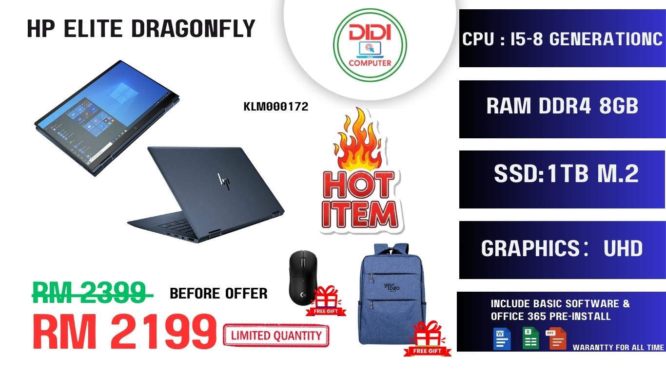 REFURBISHED HP ELITE DRAGONFLY