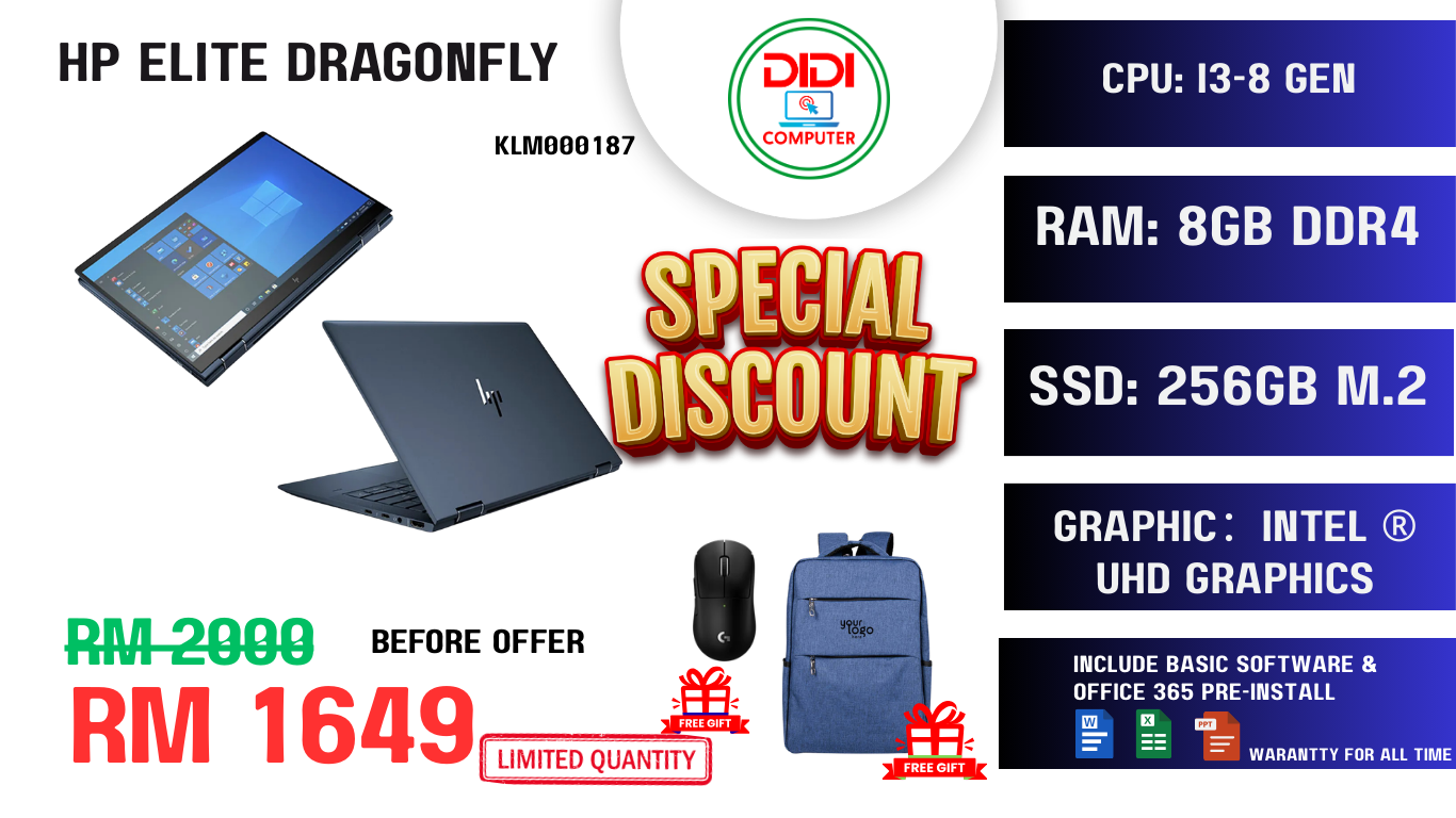 REFURBISHED HP ELITE DRAGONFLY