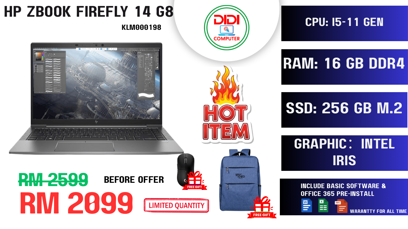 REFURBISHED HP ZBOOK FIREFLY G8