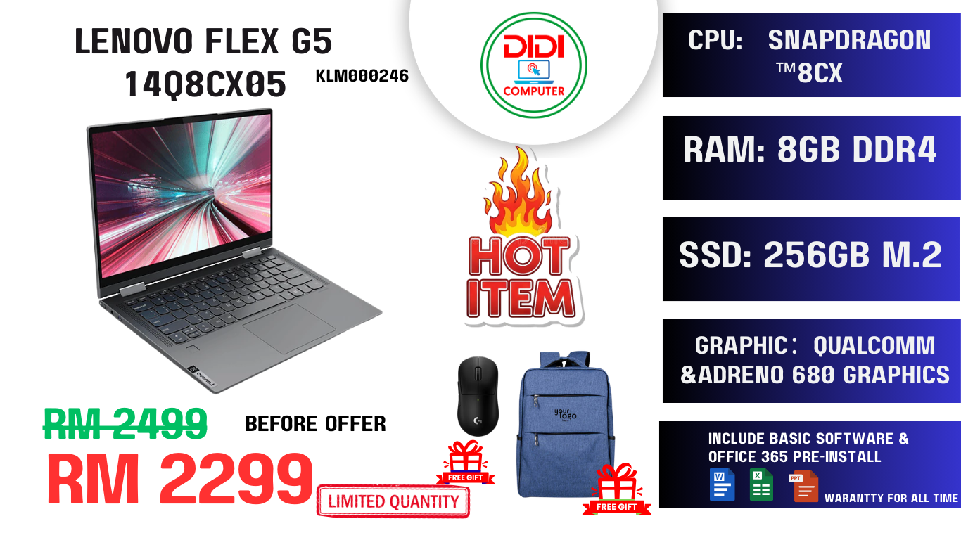 REFURBISHED LENOVO FLEX G5 14Q8CX05