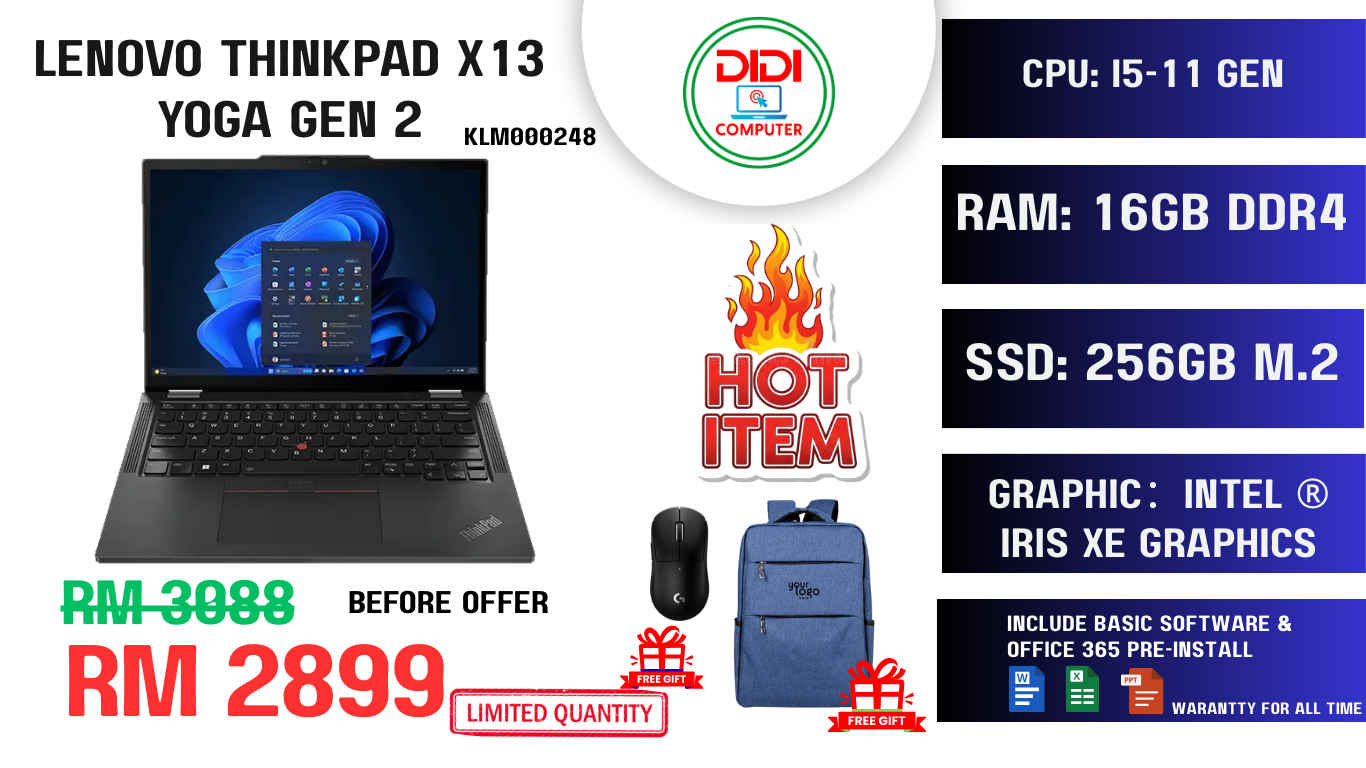 REFURBISHED LENOVO THINKPAD X13 YOGA GEN 2