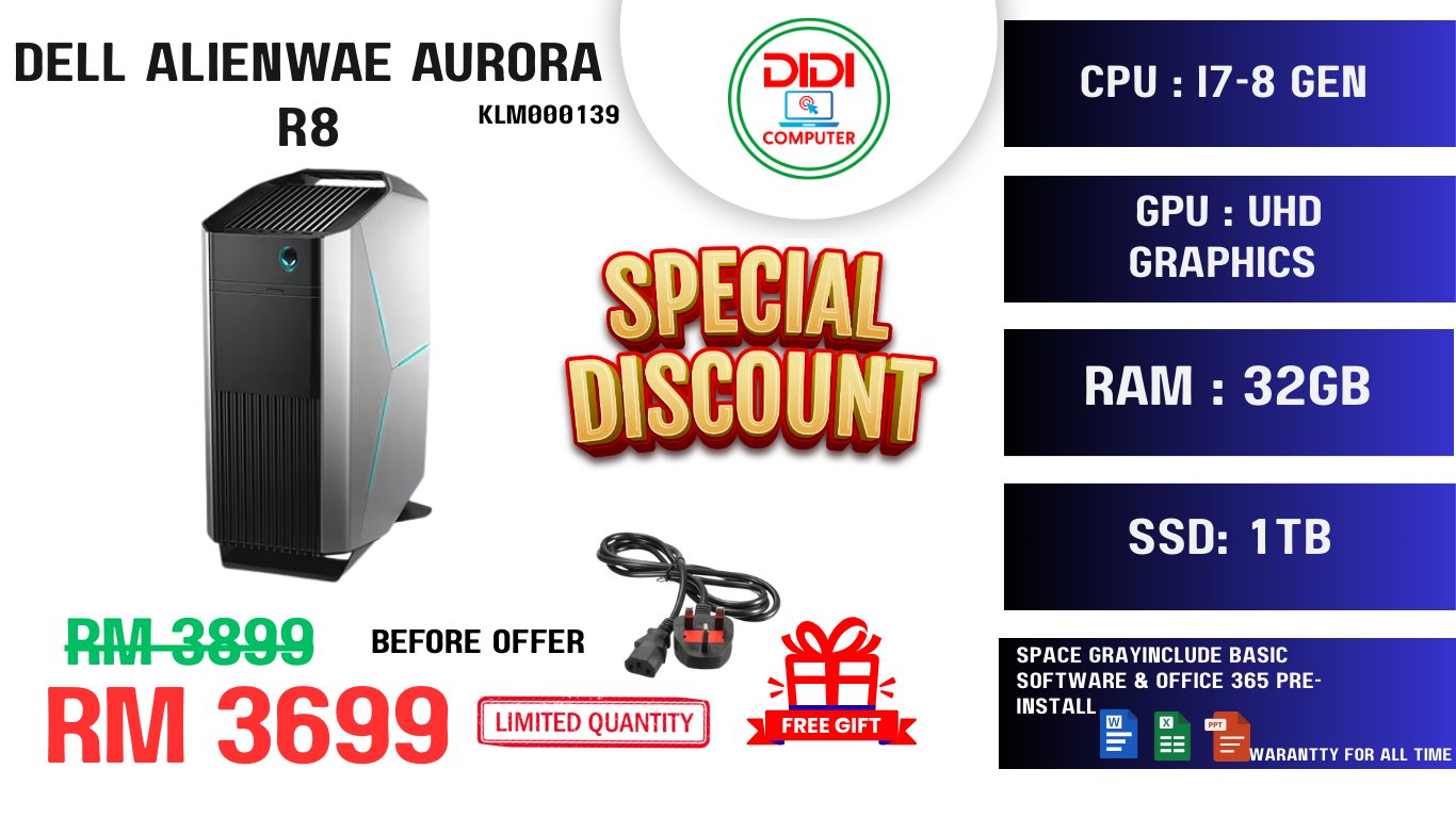 REFURBISHED DELL ALIENWAE AURORA R8