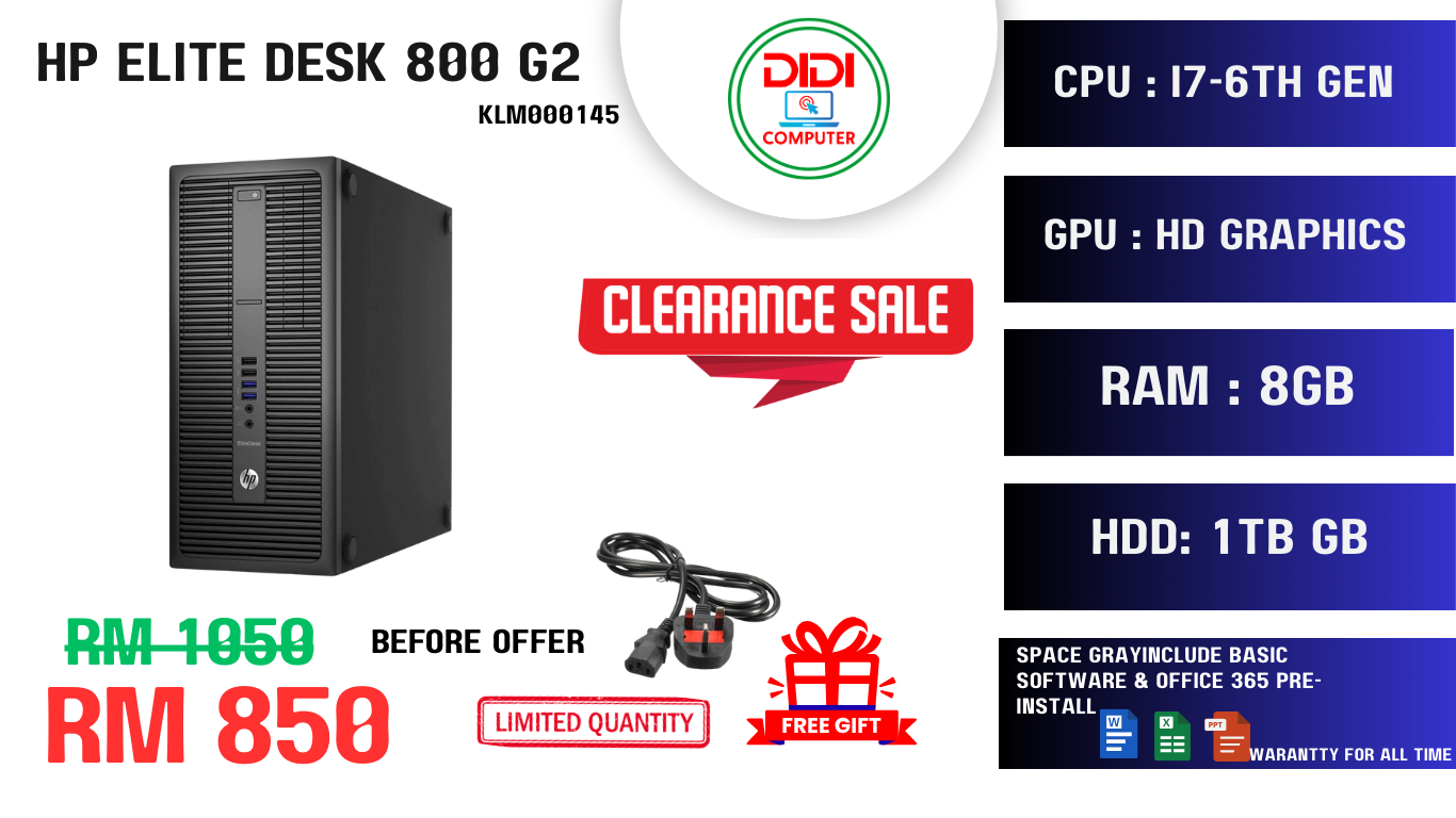 REFURBISHED HP ELITE DESK 800 G2