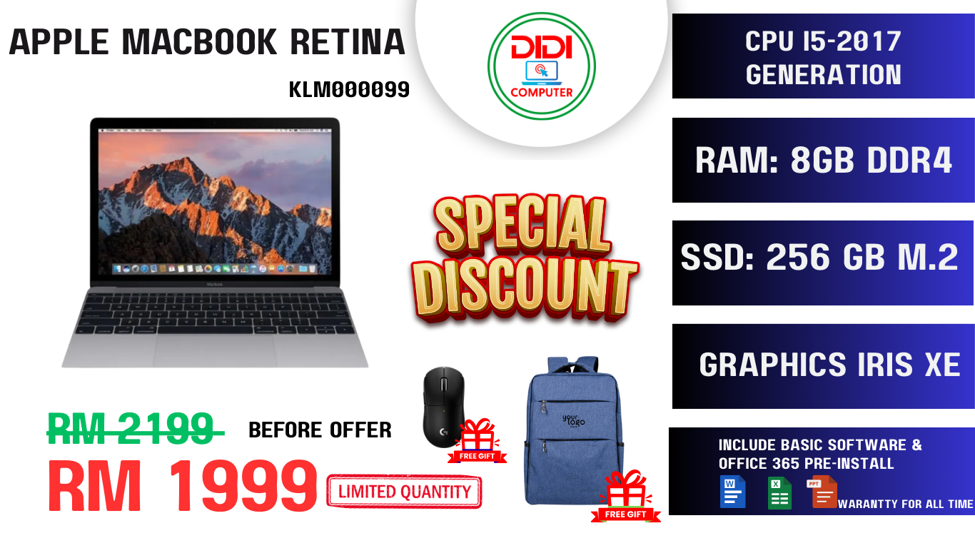 REFURBISHED APPLE MACBOOK RENTINA