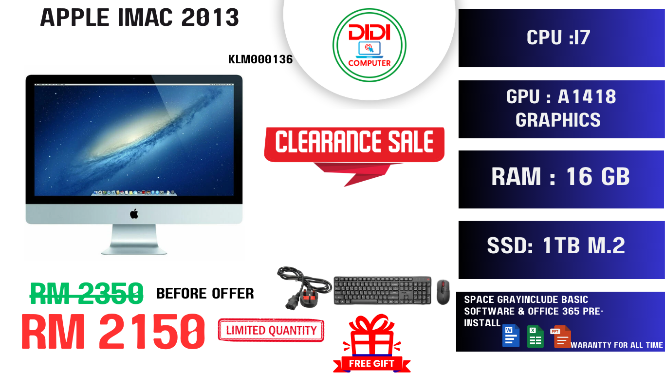 REFURBISHED APPLE IMAC 2013