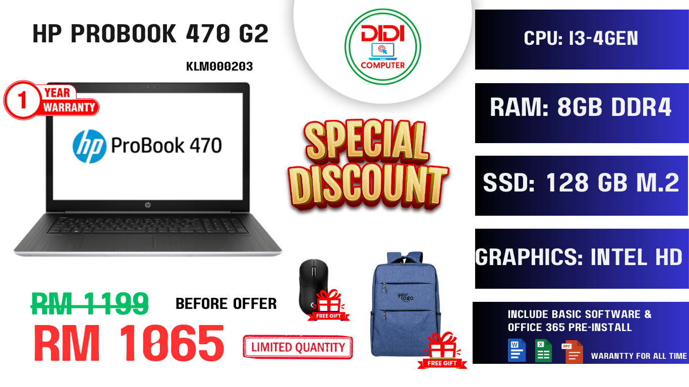 REFURBISHED HP PROBOOK 470 G2