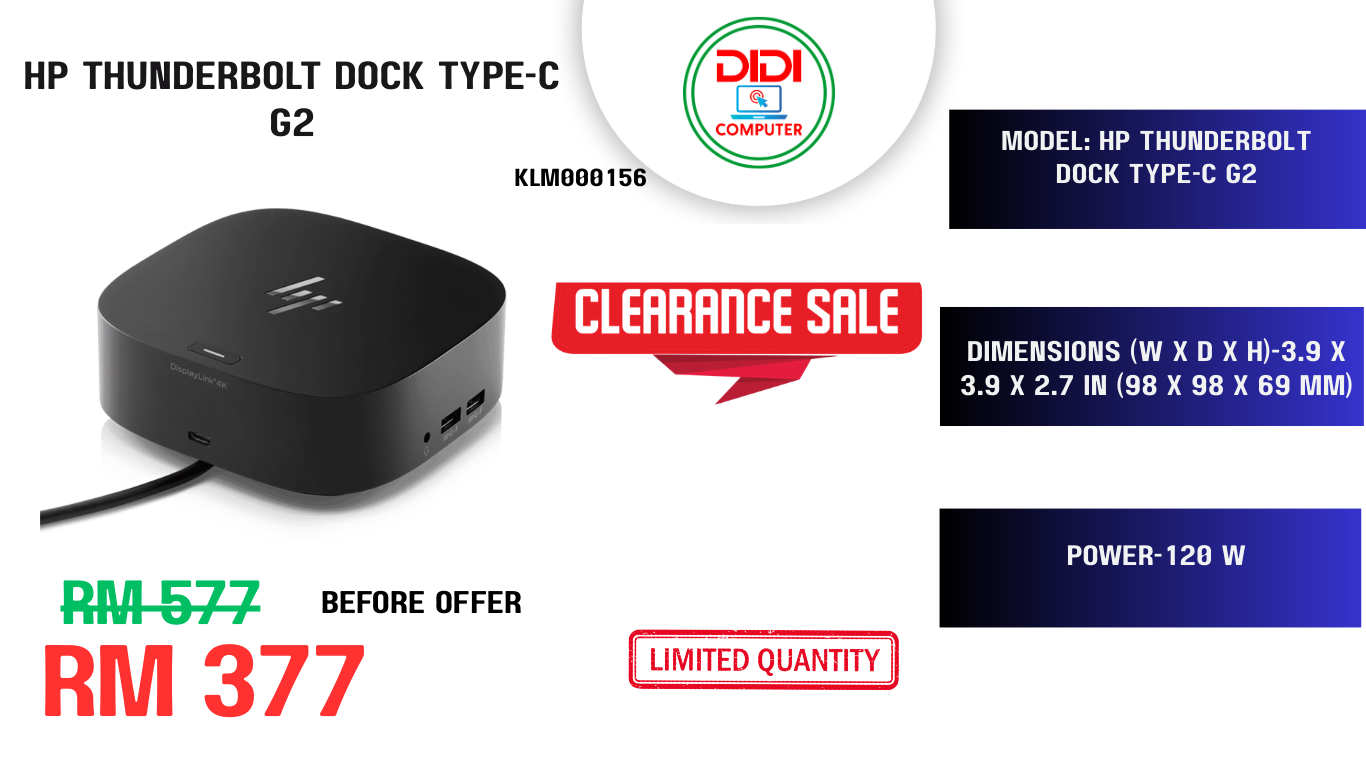 HP DOCKING STATION THUNDERBOLT TYPE C G2