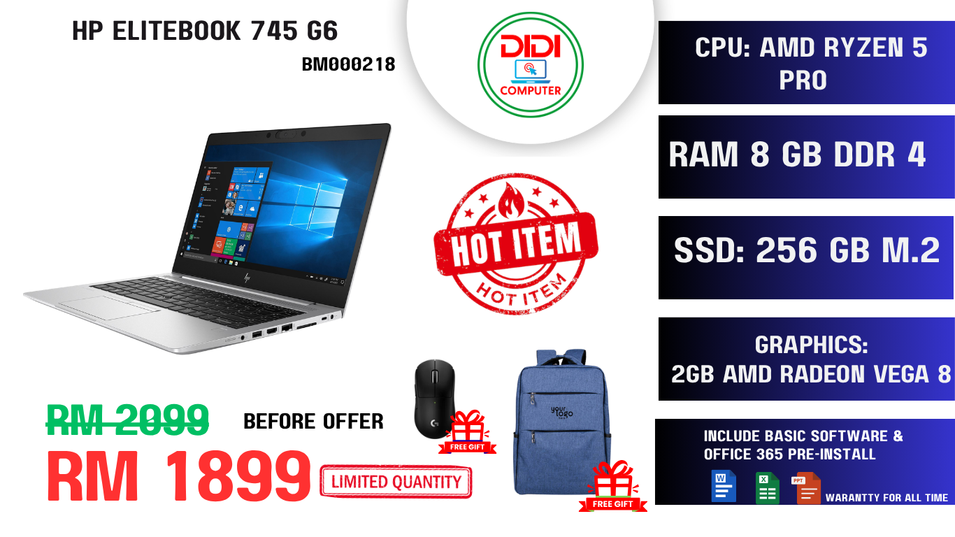 Refurbished HP ELITEBOOK 745 G6