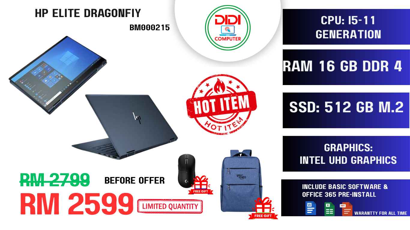 Refurbished  HP ELITE DRAGONFLY G2