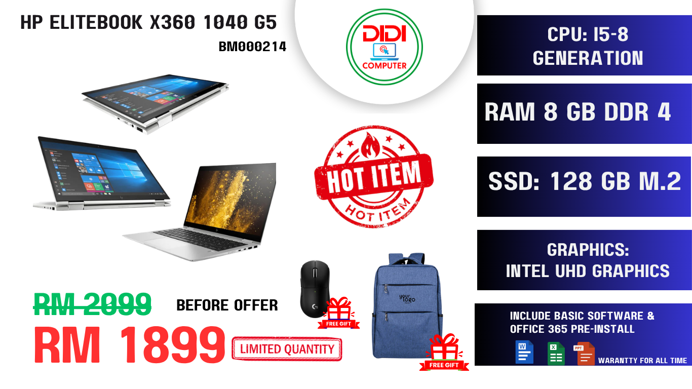 Refurbished HP ELITEBOOK X360 1040 G5