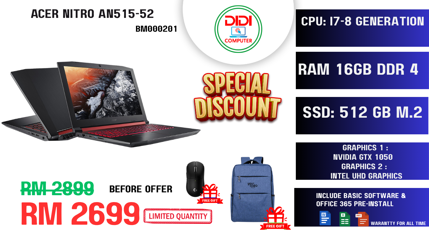 Refurbished ACER NITRO AN515-52