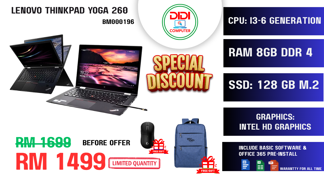 Refurbished Lenovo Thinkpad Yoga 260