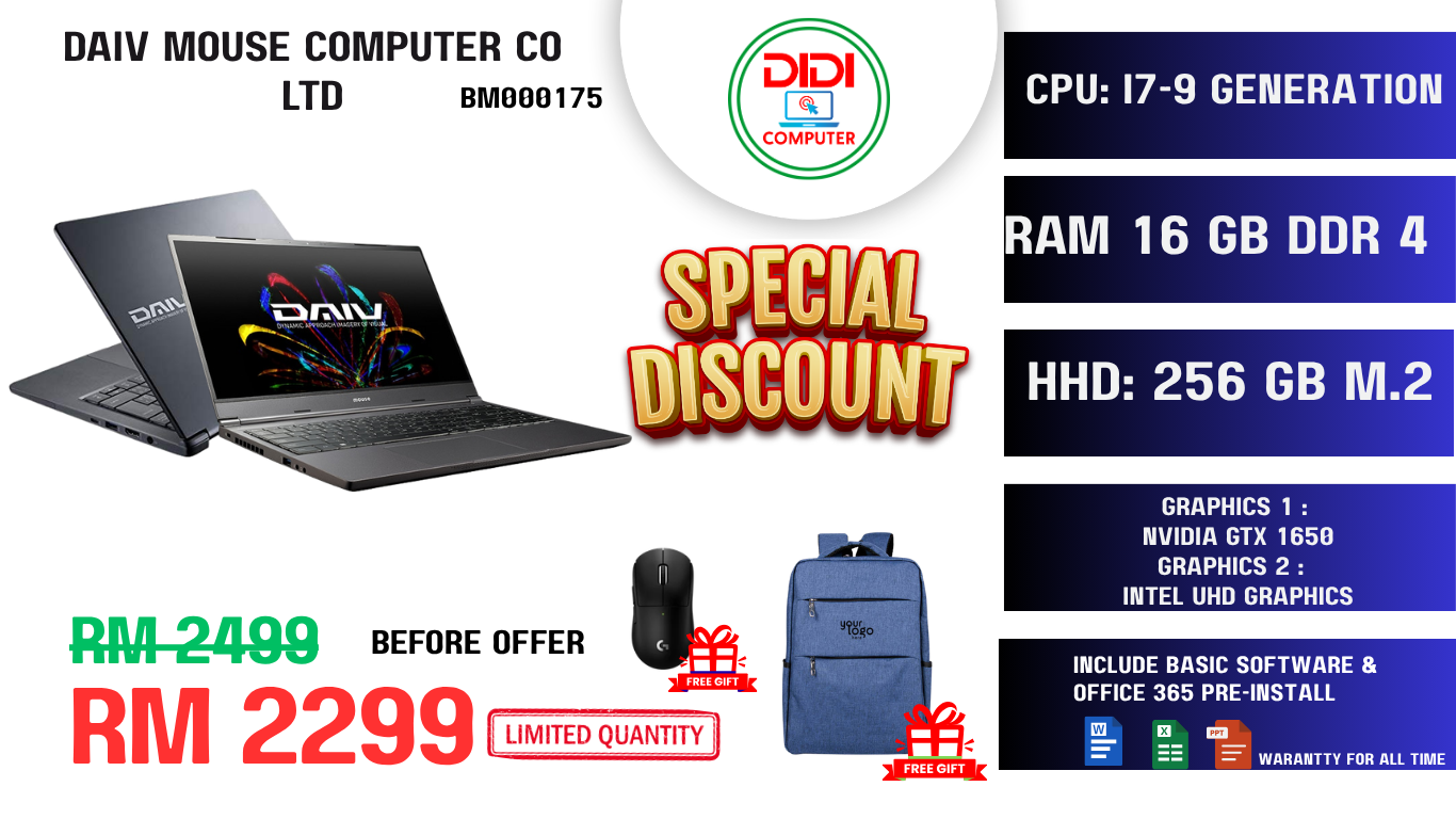 Refurbished DAIV MOUSE COMPOTER CO LTD