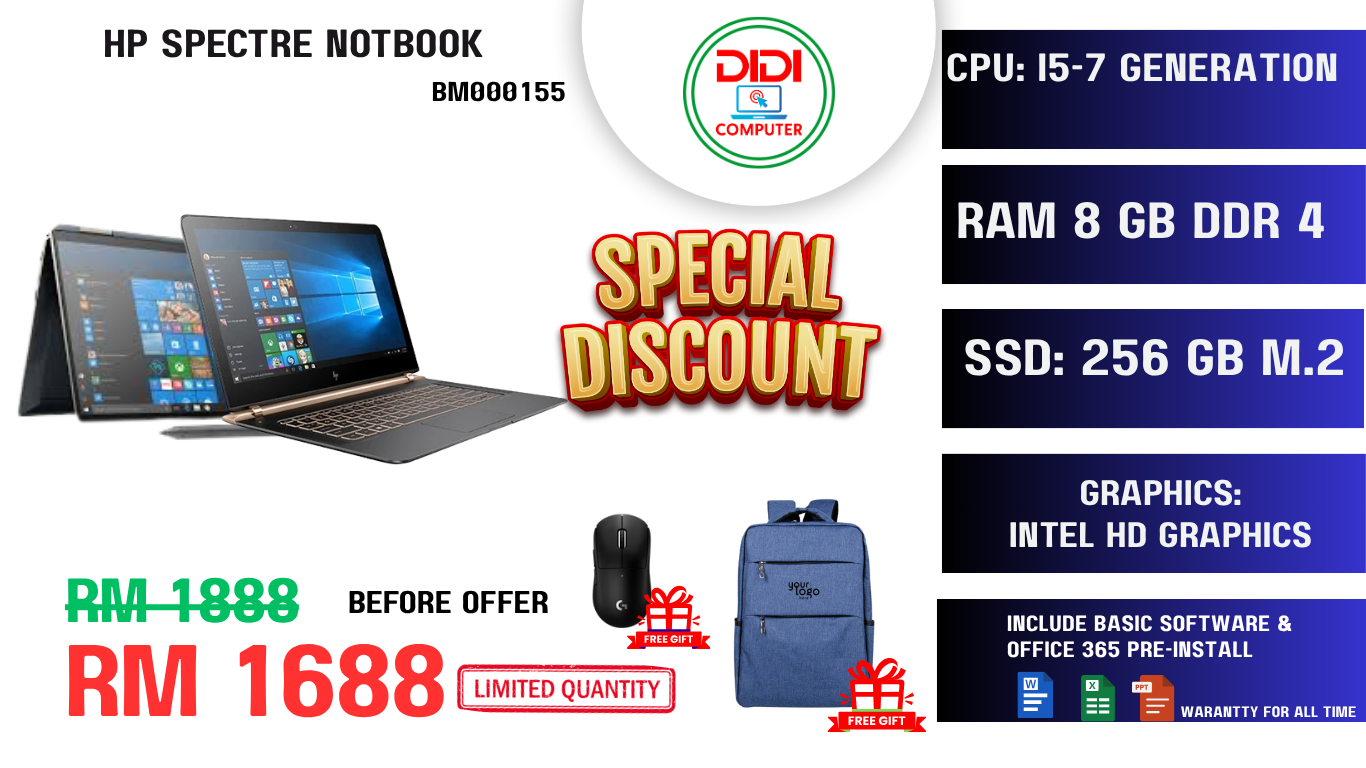 Refurbished  HP SPECTRE NOTEBOOK